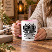 Techniker Tasse lustiger Spruch 330 ml Keramiktasse Geschenk für Handwerker Mechaniker Elektriker Geburtstag Weihnachten
