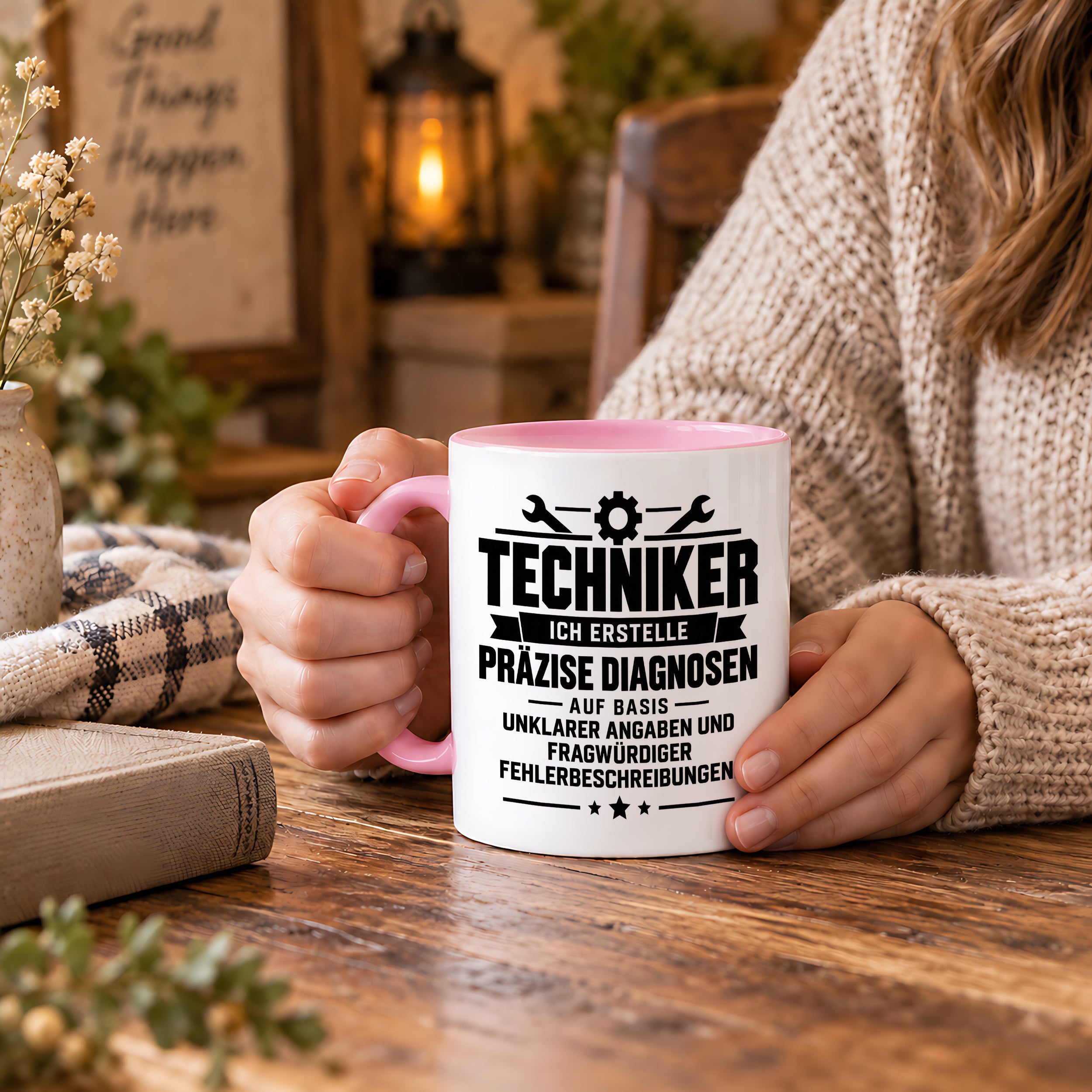 Techniker Tasse lustiger Spruch 330 ml Keramiktasse Geschenk für Handwerker Mechaniker Elektriker Geburtstag Weihnachten
