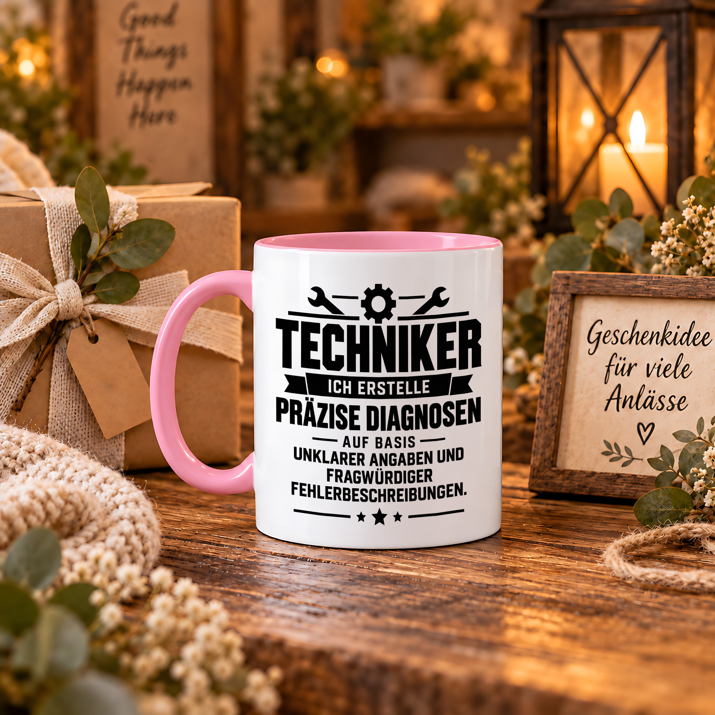 Techniker Tasse lustiger Spruch 330 ml Keramiktasse Geschenk für Handwerker Mechaniker Elektriker Geburtstag Weihnachten