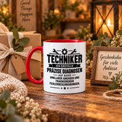 Techniker Tasse lustiger Spruch 330 ml Keramiktasse Geschenk für Handwerker Mechaniker Elektriker Geburtstag Weihnachten