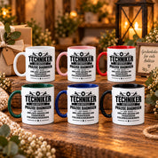 Techniker Tasse lustiger Spruch 330 ml Keramiktasse Geschenk für Handwerker Mechaniker Elektriker Geburtstag Weihnachten
