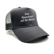 personalisierte Trucker Cap in Mesh Optik - mit Wunschtext - Farbwahl | Unisex | OneSize durch verstellbaren Klipp-Verschluss