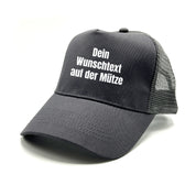 personalisierte Trucker Cap in Mesh Optik - mit Wunschtext - Farbwahl | Unisex | OneSize durch verstellbaren Klipp-Verschluss