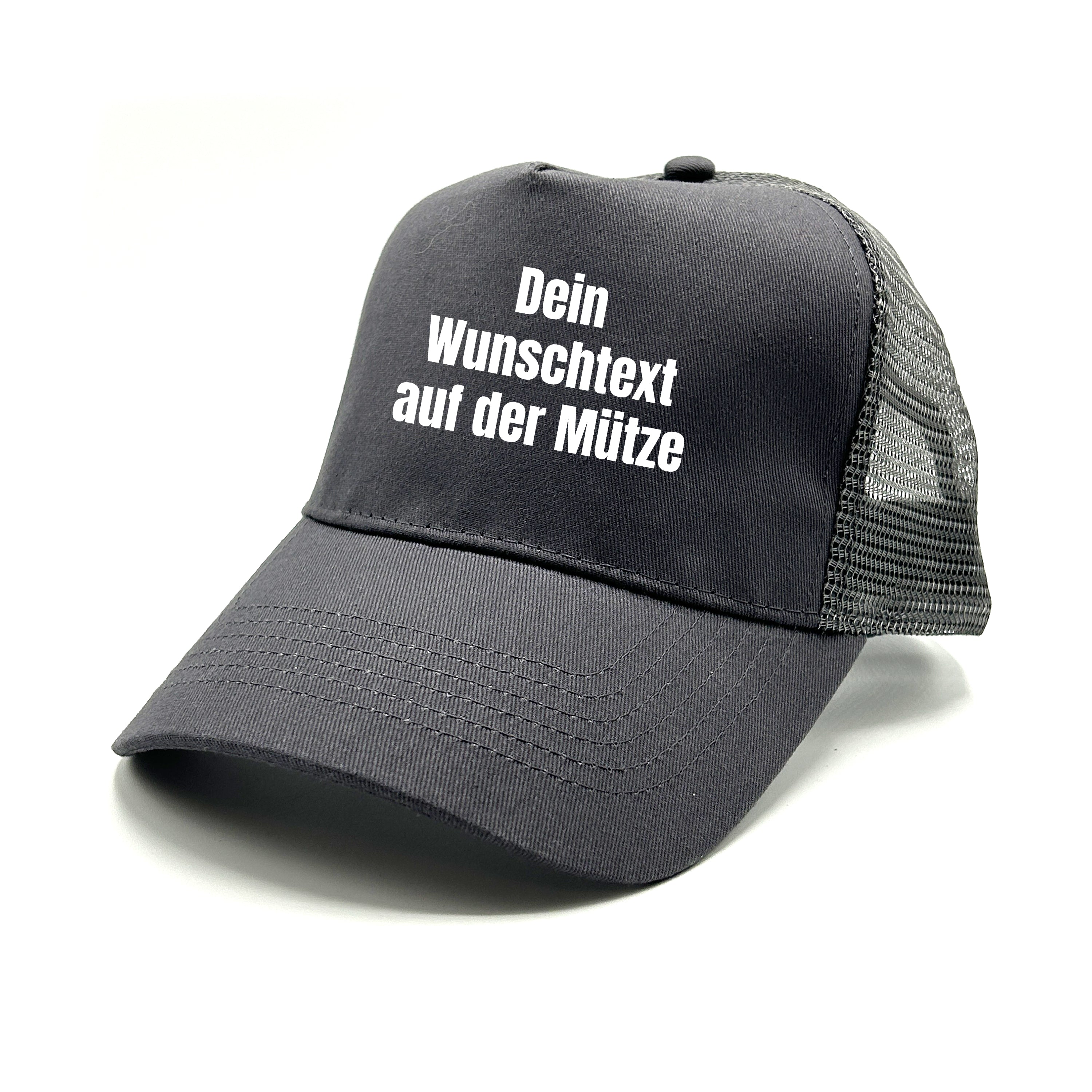 personalisierte Trucker Cap in Mesh Optik - mit Wunschtext - Farbwahl | Unisex | OneSize durch verstellbaren Klipp-Verschluss