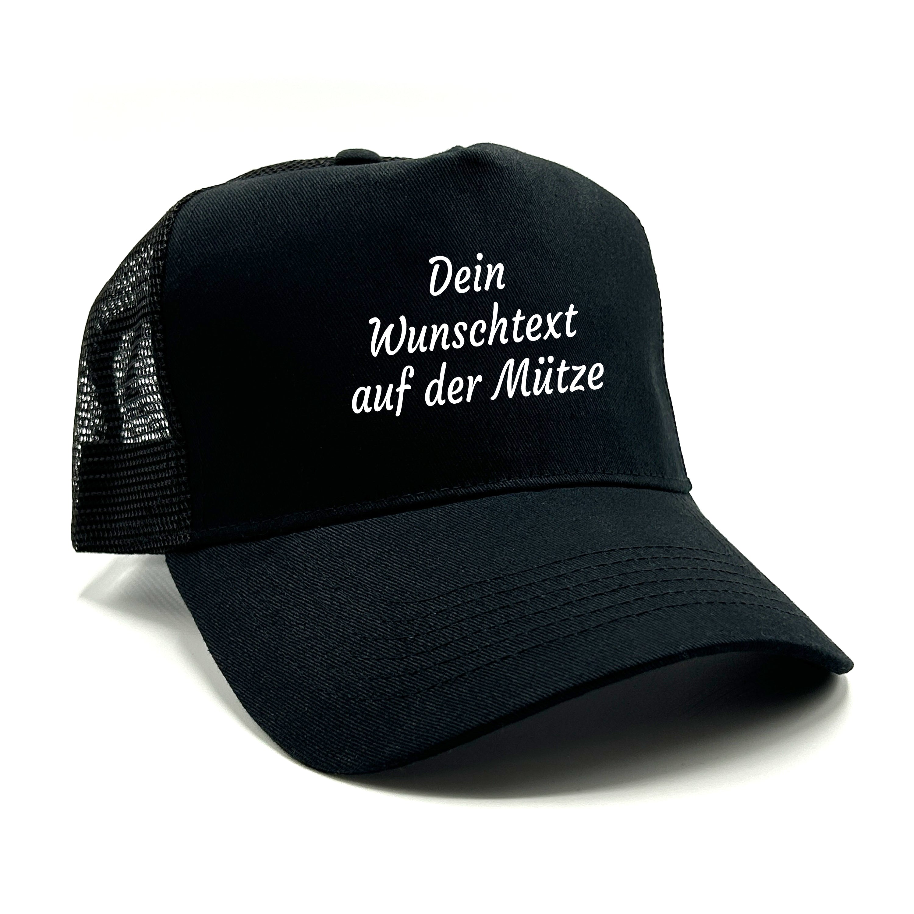 personalisierte Trucker Cap in Mesh Optik - mit Wunschtext - Farbwahl | Unisex | OneSize durch verstellbaren Klipp-Verschluss