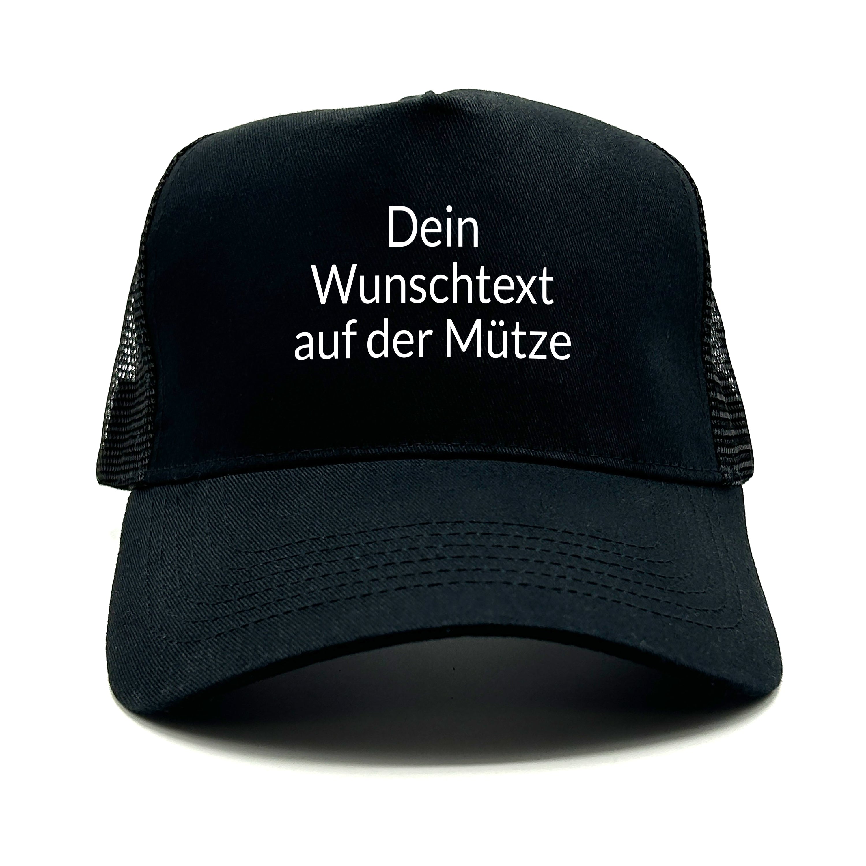 personalisierte Trucker Cap in Mesh Optik - mit Wunschtext - Farbwahl | Unisex | OneSize durch verstellbaren Klipp-Verschluss