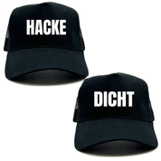 2er Set Mesh Baseball Caps mit Spruch | Hacke Dicht | Farbwahl | OneSize durch verstellbaren Klipp-Verschluss