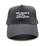 Trucker Cap in Mesh Optik - Mir reicht´s ich geh Saufen - Farbwahl | Unisex | OneSize durch verstellbaren Klipp-Verschluss