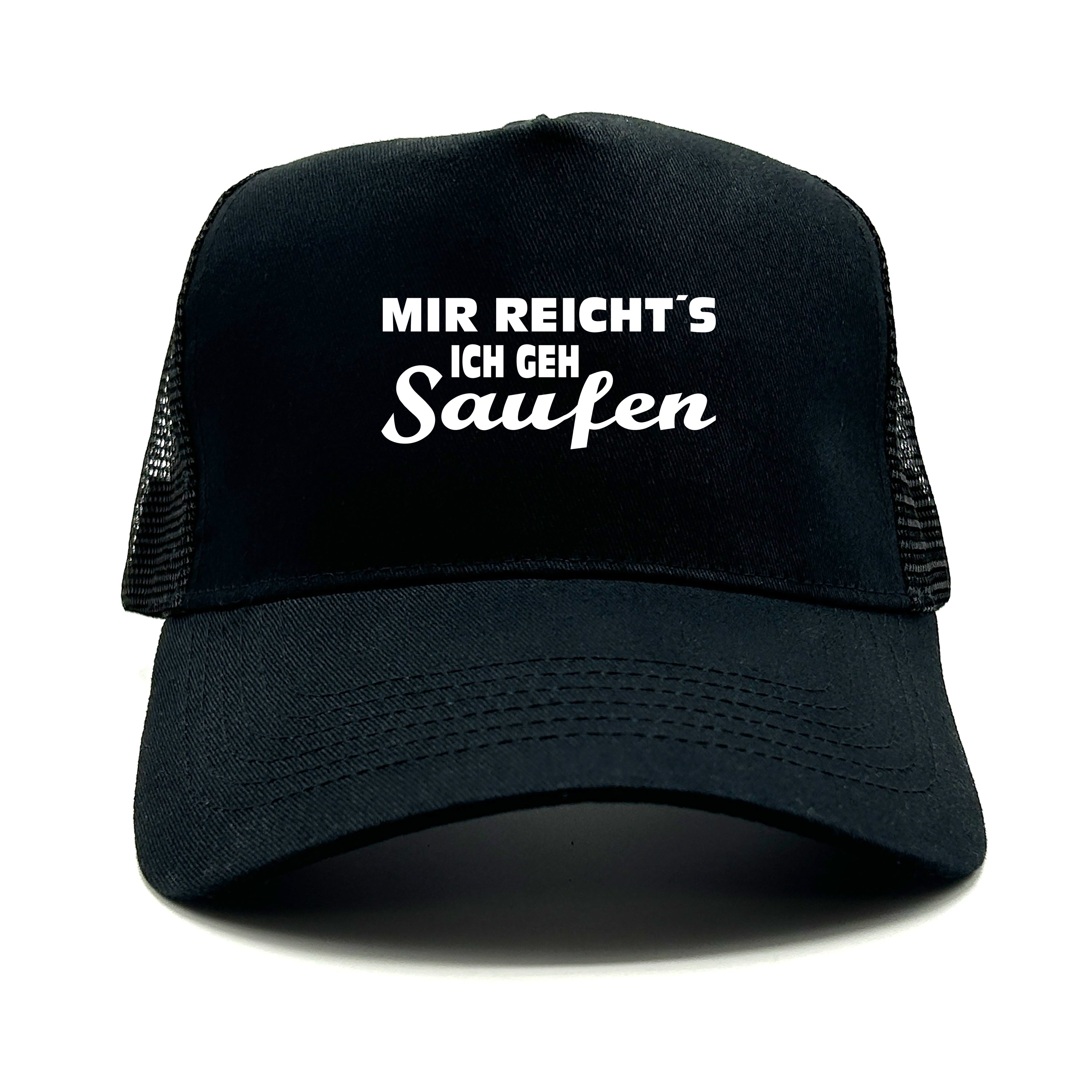 Trucker Cap in Mesh Optik - Mir reicht´s ich geh Saufen - Farbwahl | Unisex | OneSize durch verstellbaren Klipp-Verschluss