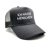 Trucker Cap in Mesh Optik - Ich hasse Menschen - Farbwahl | Unisex | OneSize durch verstellbaren Klipp-Verschluss