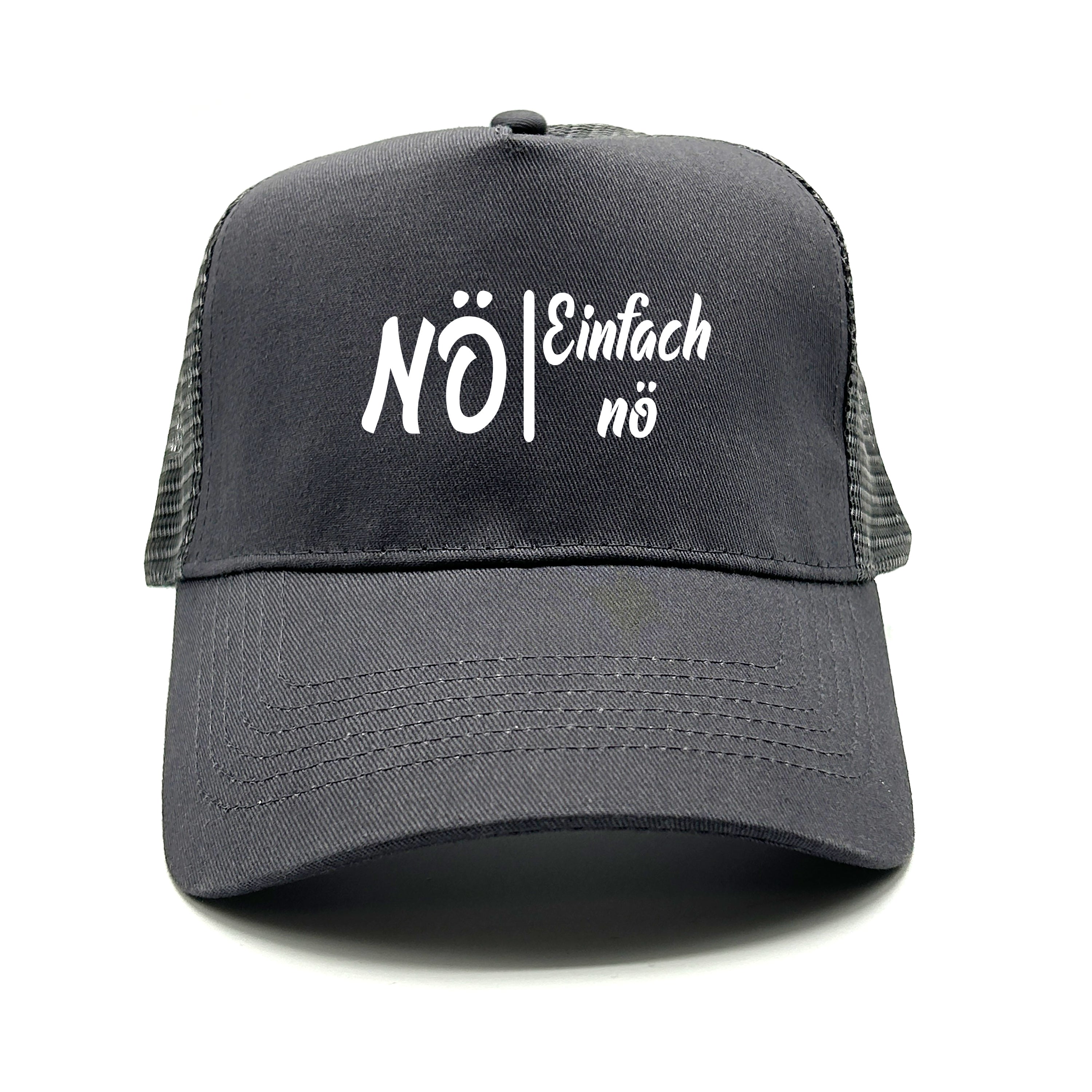 Trucker Cap in Mesh Optik - Nö - Einfach nö - Farbwahl | Unisex | OneSize durch verstellbaren Klipp-Verschluss