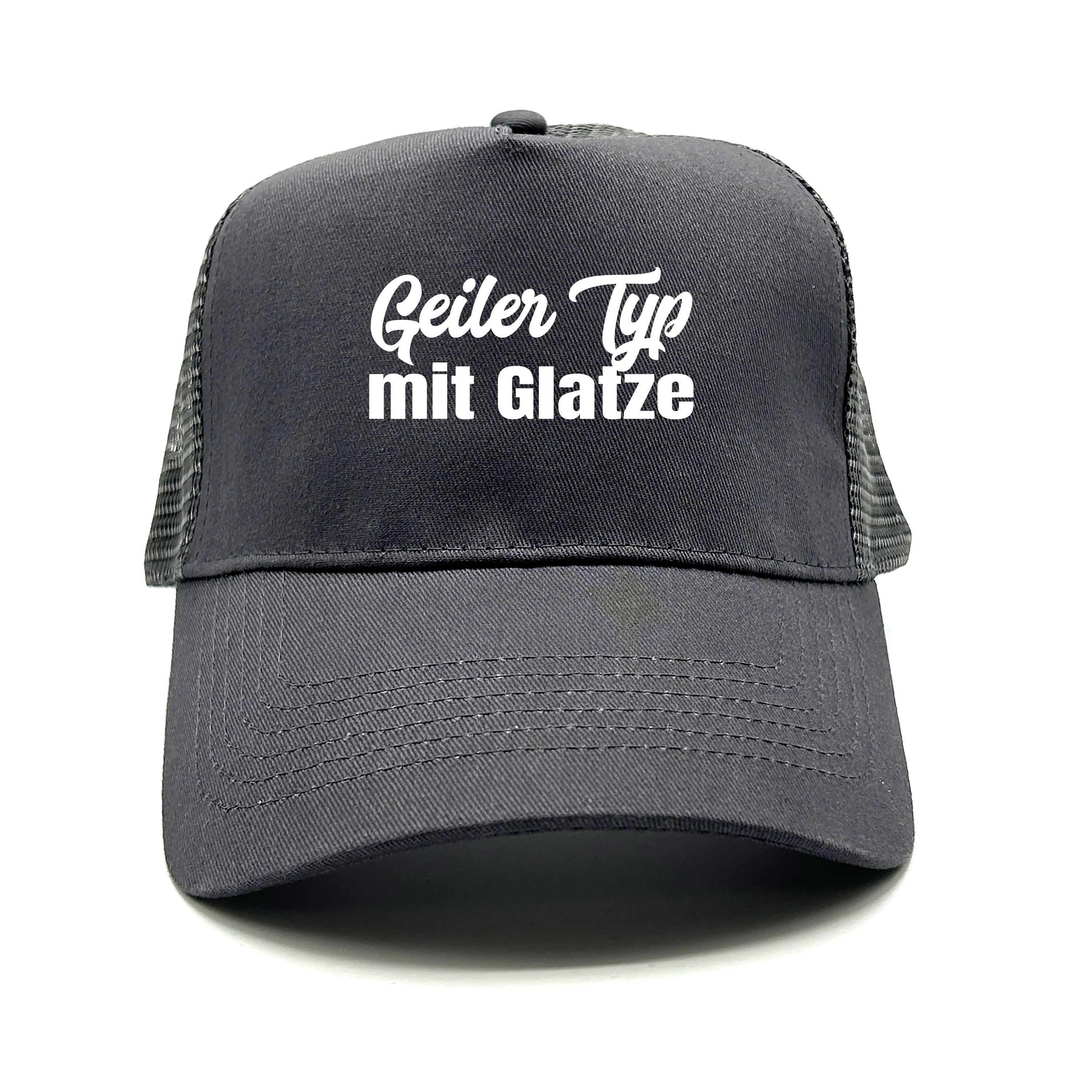 Trucker Cap in Mesh Optik - Geiler Typ mit Glatze - Farbwahl | Unisex | OneSize durch verstellbaren Klipp-Verschluss