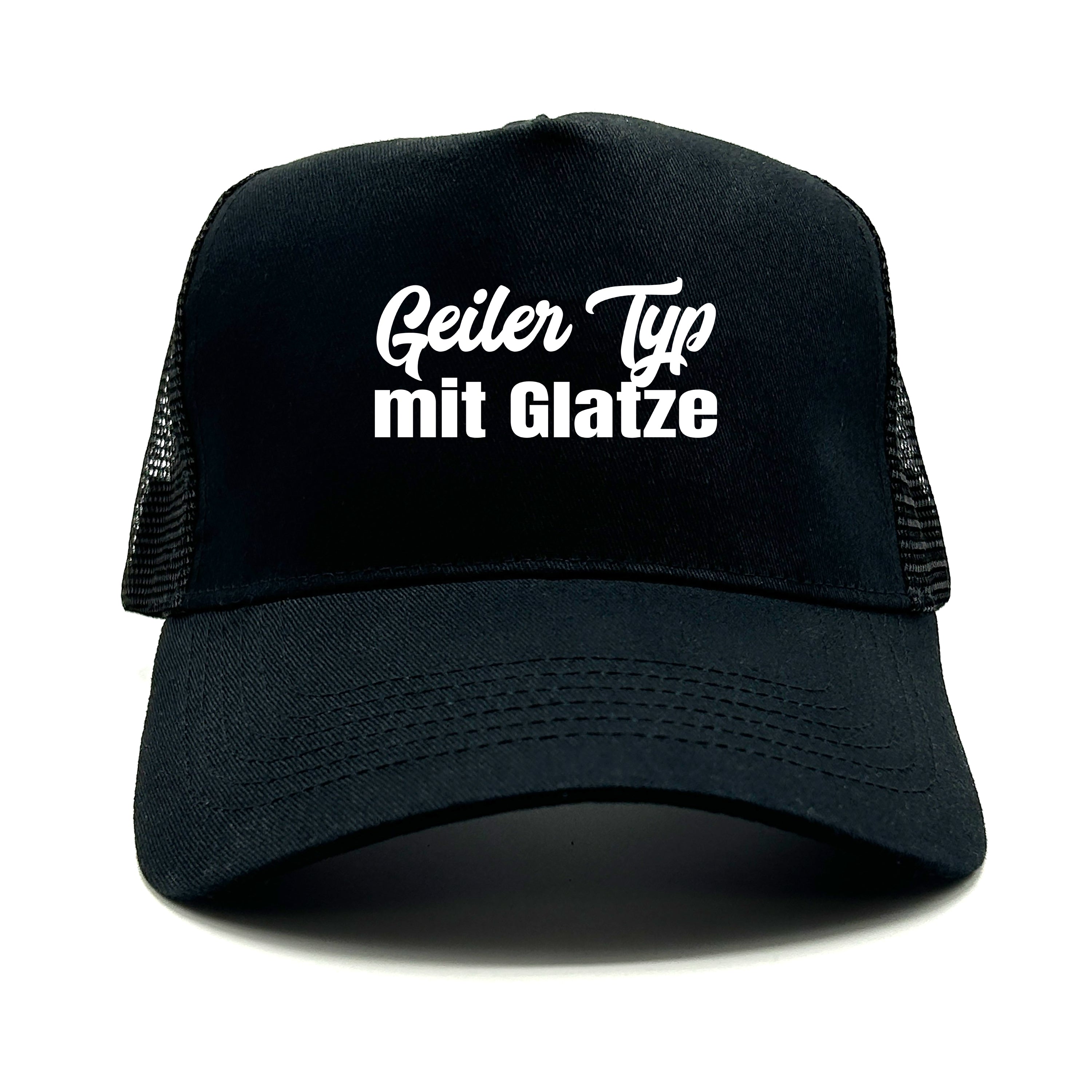 Trucker Cap in Mesh Optik - Geiler Typ mit Glatze - Farbwahl | Unisex | OneSize durch verstellbaren Klipp-Verschluss