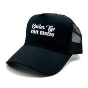 Trucker Cap in Mesh Optik - Geiler Typ mit Glatze - Farbwahl | Unisex | OneSize durch verstellbaren Klipp-Verschluss