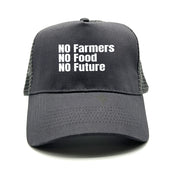 Trucker Cap in Mesh Optik - No Farmers no Food no Future - Farbwahl | Unisex | OneSize durch verstellbaren Klipp-Verschluss