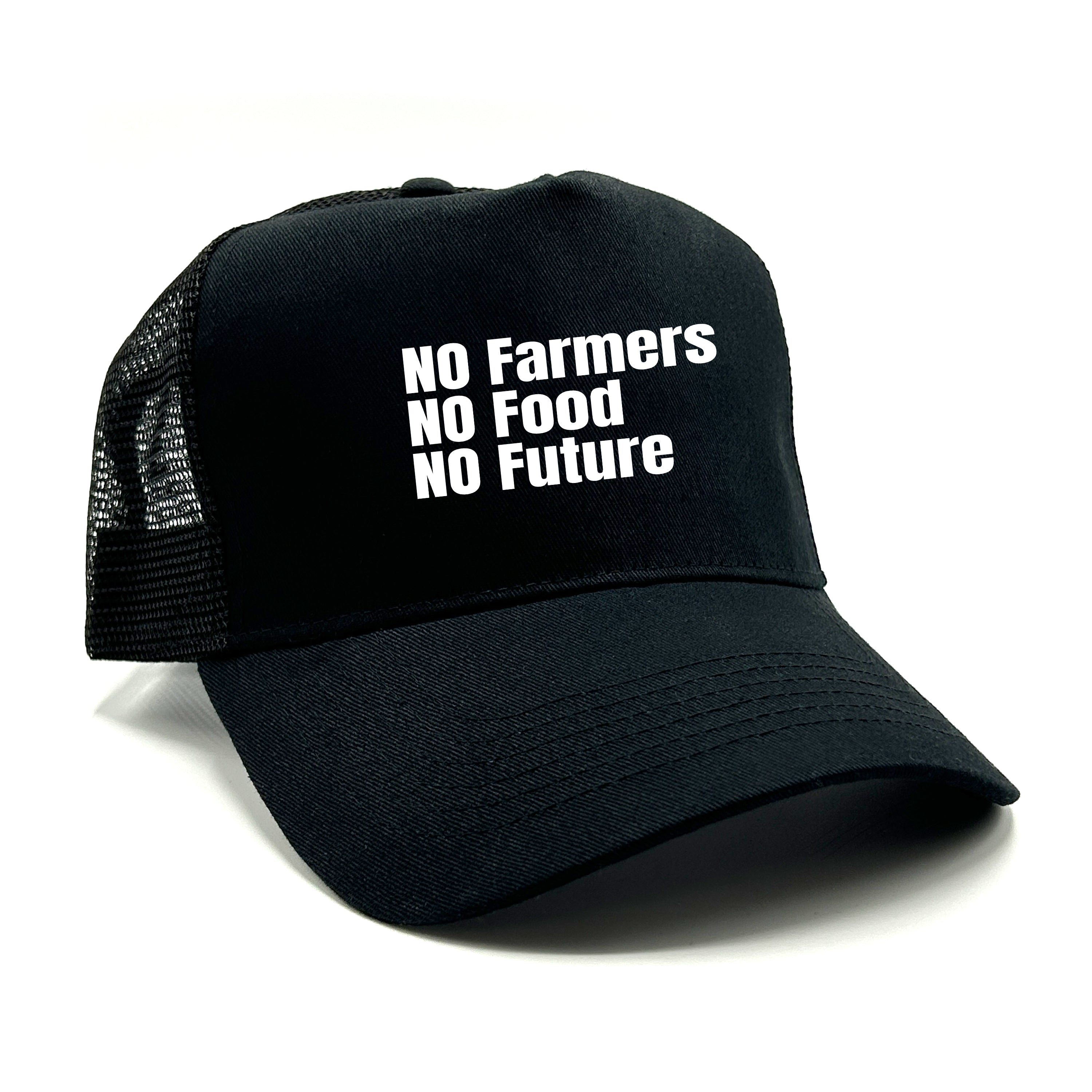 Trucker Cap in Mesh Optik - No Farmers no Food no Future - Farbwahl | Unisex | OneSize durch verstellbaren Klipp-Verschluss