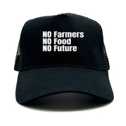 Trucker Cap in Mesh Optik - No Farmers no Food no Future - Farbwahl | Unisex | OneSize durch verstellbaren Klipp-Verschluss