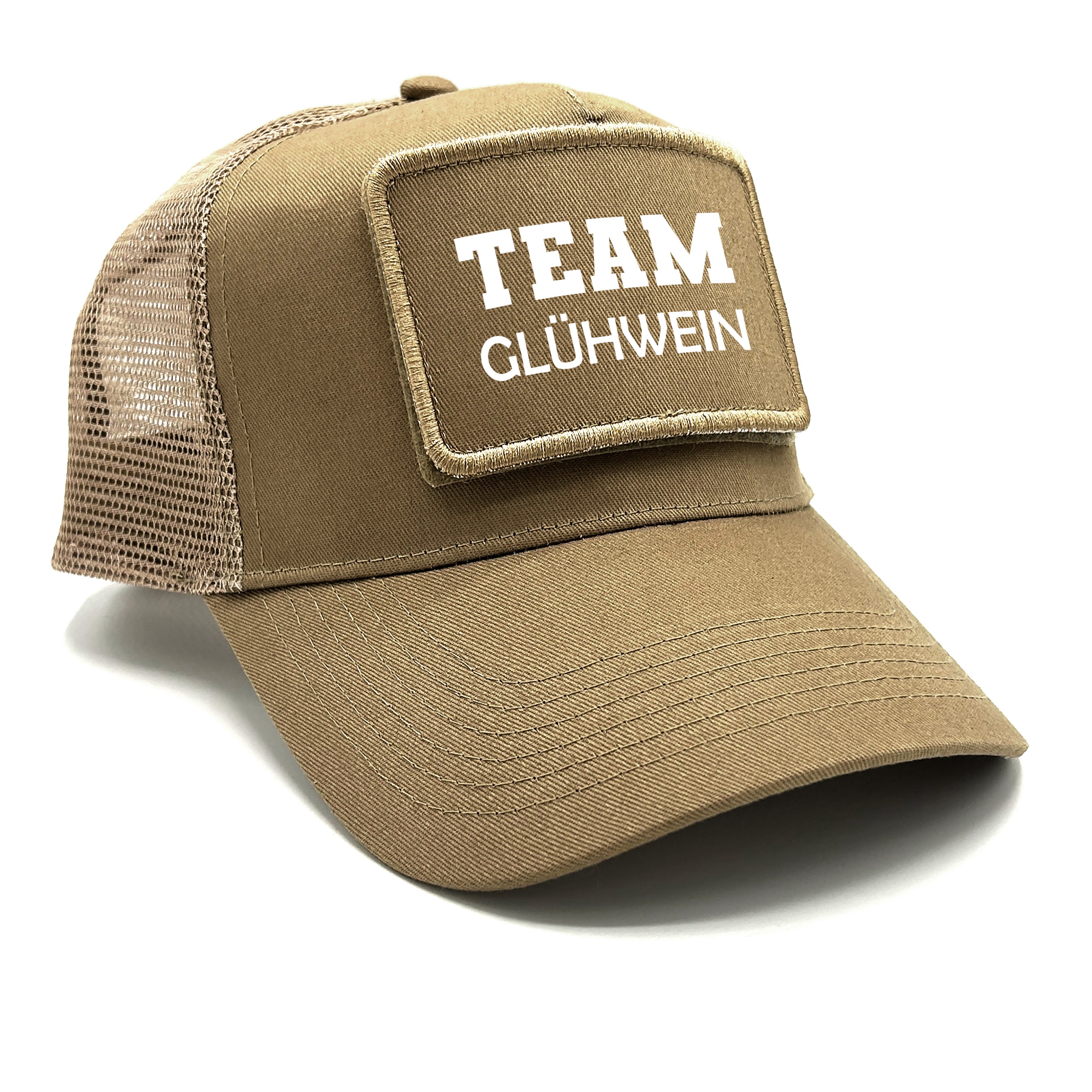 Trucker Mesh Cap mit Patch - Team Glühwein - Farbwahl | Unisex | OneSize durch verstellbaren Klipp-Verschluss