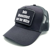 personalisierte Trucker Mesh Cap mit Patch und Wunschtext - Farbwahl | Unisex | OneSize durch verstellbaren Klipp-Verschluss