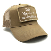 personalisierte Trucker Mesh Cap mit Patch und Wunschtext - Farbwahl | Unisex | OneSize durch verstellbaren Klipp-Verschluss