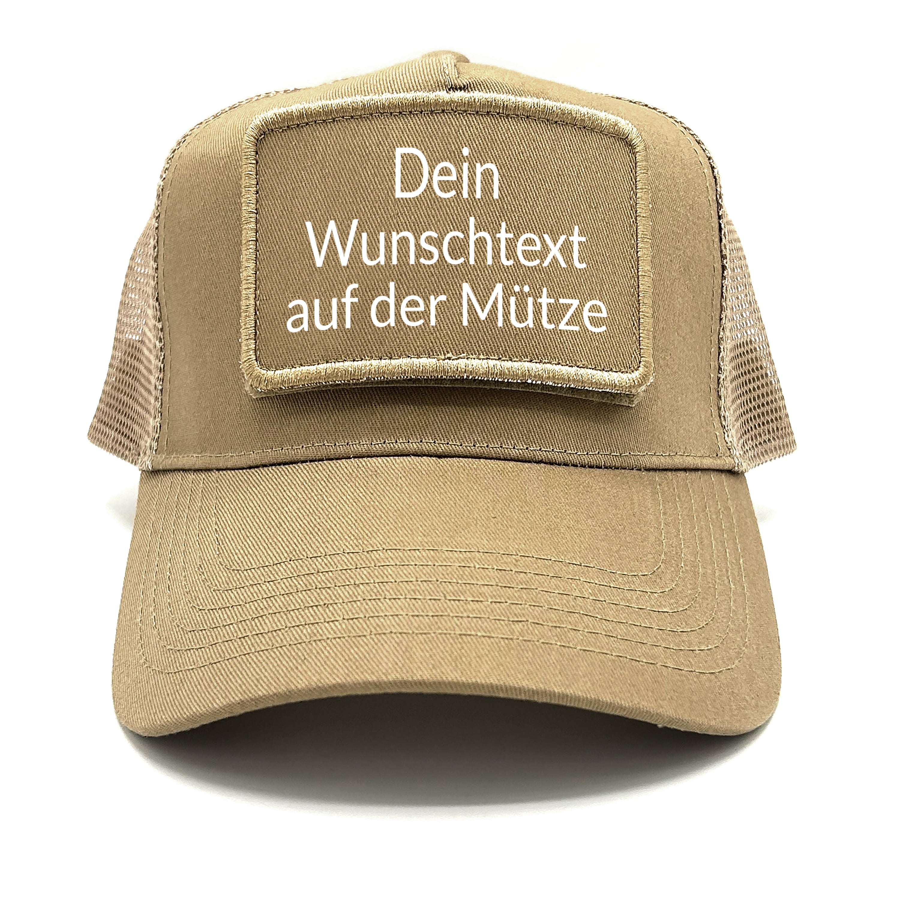 personalisierte Trucker Mesh Cap mit Patch und Wunschtext - Farbwahl | Unisex | OneSize durch verstellbaren Klipp-Verschluss