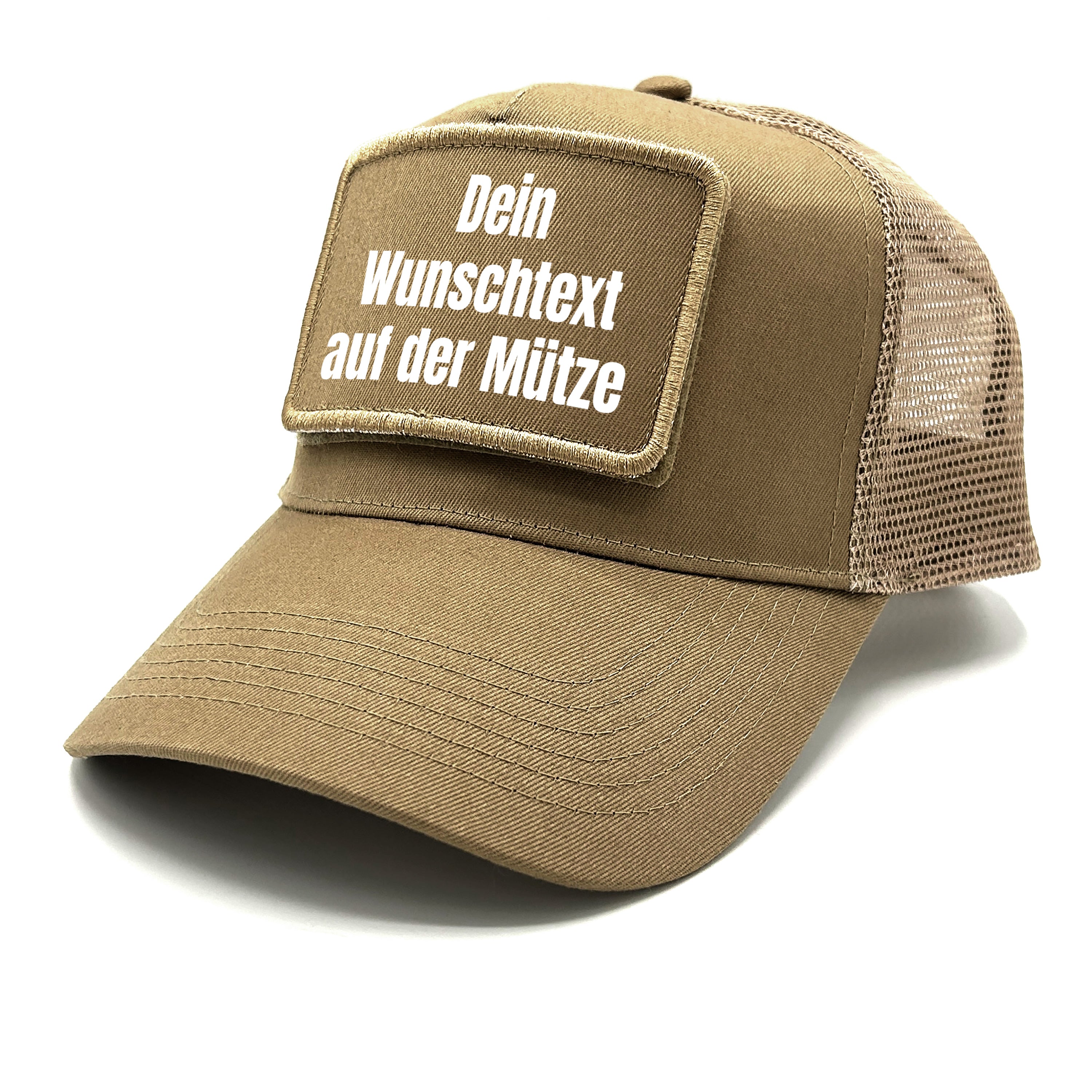 personalisierte Trucker Mesh Cap mit Patch und Wunschtext - Farbwahl | Unisex | OneSize durch verstellbaren Klipp-Verschluss