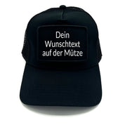 personalisierte Trucker Mesh Cap mit Patch und Wunschtext - Farbwahl | Unisex | OneSize durch verstellbaren Klipp-Verschluss