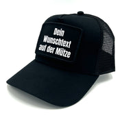 personalisierte Trucker Mesh Cap mit Patch und Wunschtext - Farbwahl | Unisex | OneSize durch verstellbaren Klipp-Verschluss