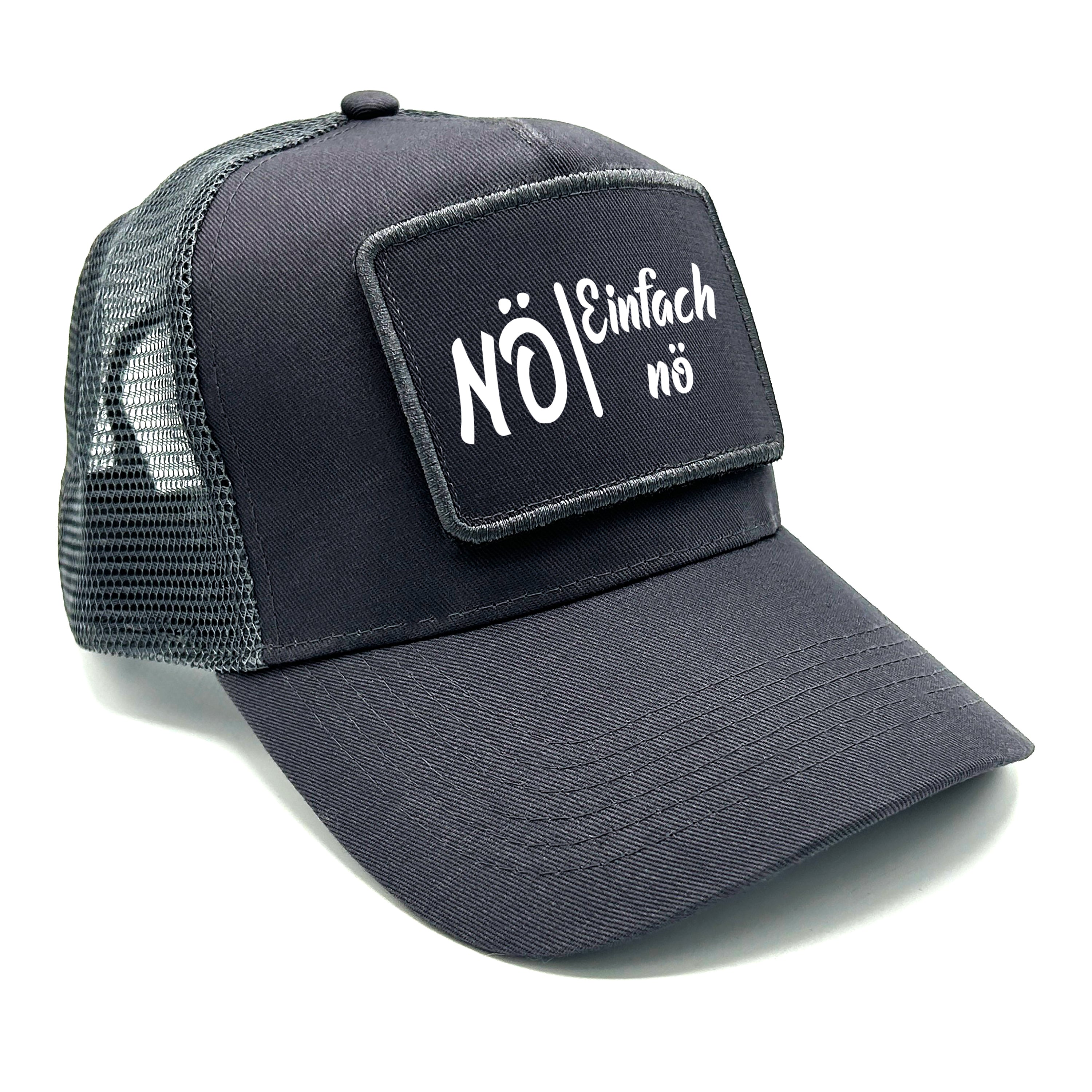 Trucker Mesh Cap mit Patch - Nö - Einfach nö - Farbwahl | Unisex | OneSize durch verstellbaren Klipp-Verschluss