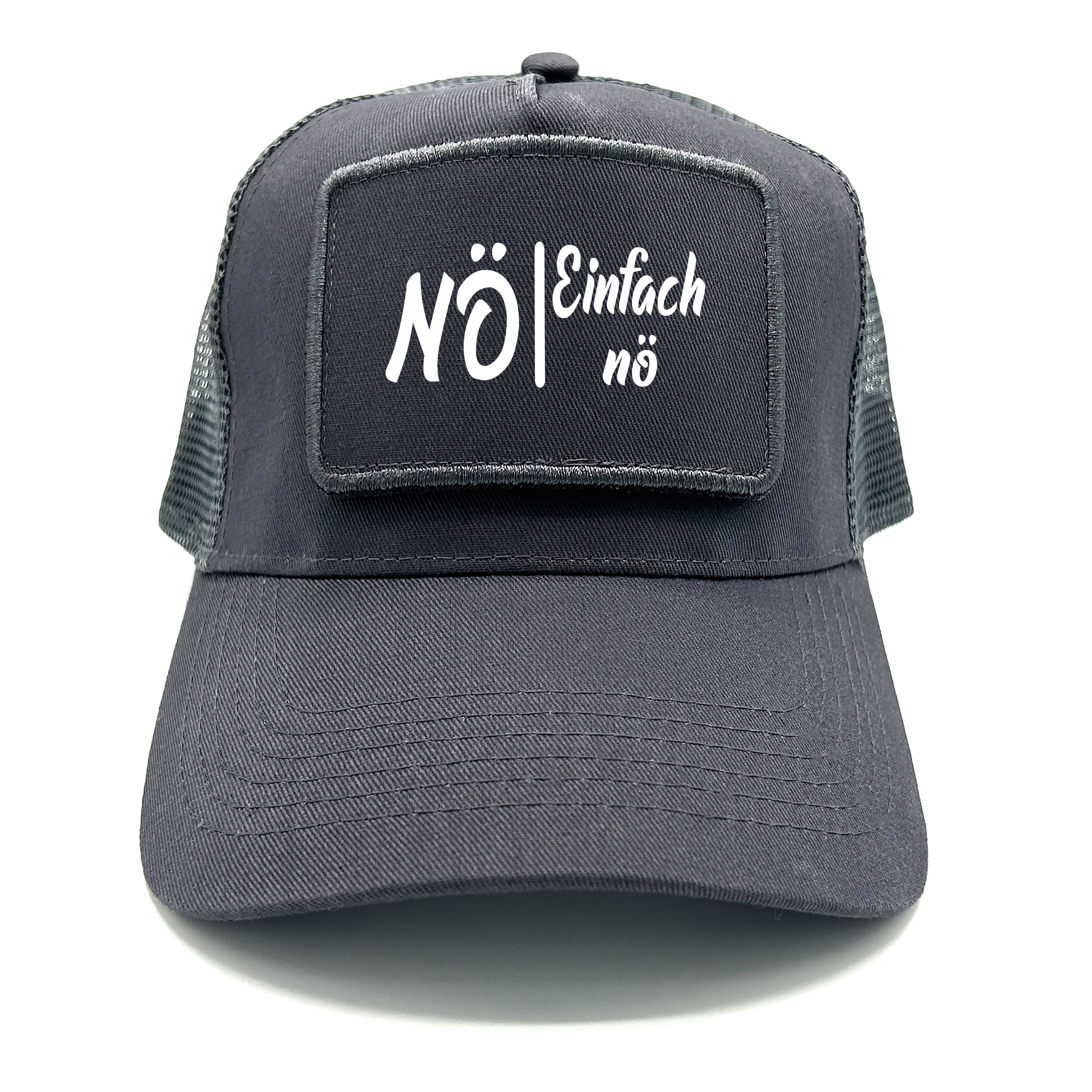 Trucker Mesh Cap mit Patch - Nö - Einfach nö - Farbwahl | Unisex | OneSize durch verstellbaren Klipp-Verschluss