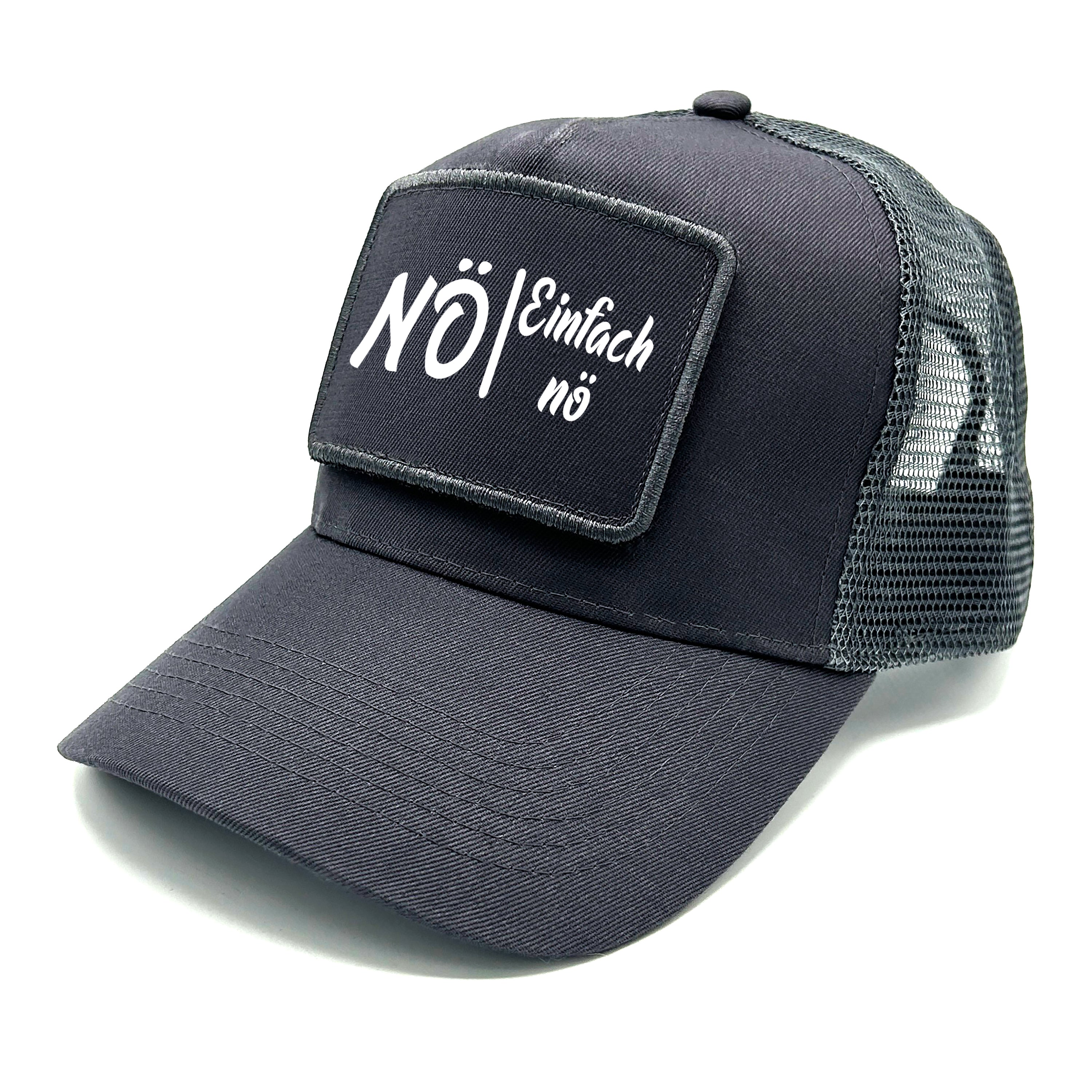 Trucker Mesh Cap mit Patch - Nö - Einfach nö - Farbwahl | Unisex | OneSize durch verstellbaren Klipp-Verschluss