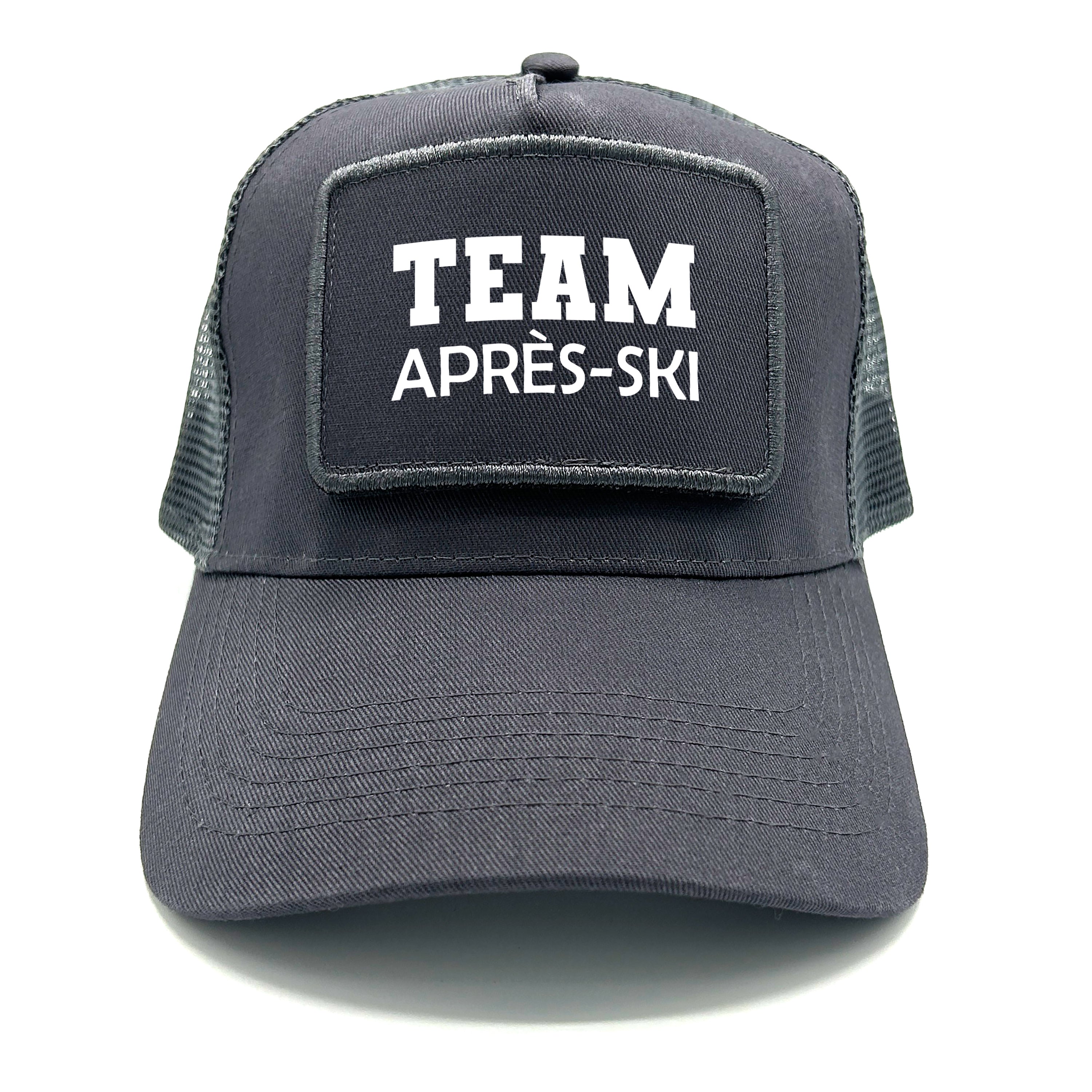 Trucker Mesh Cap mit Patch - TEAM Après-Ski - Farbwahl | Unisex | OneSize durch verstellbaren Klipp-Verschluss