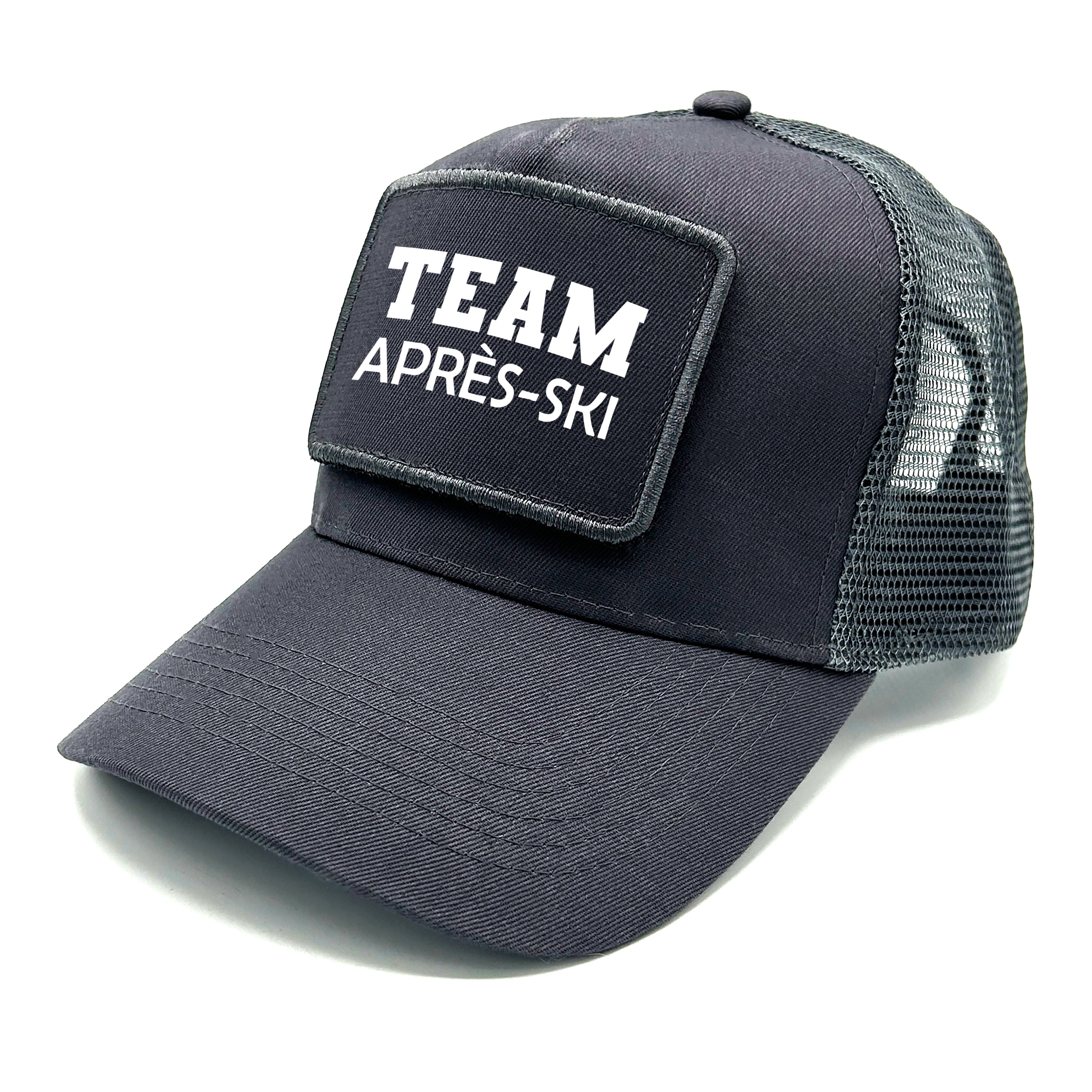 Trucker Mesh Cap mit Patch - TEAM Après-Ski - Farbwahl | Unisex | OneSize durch verstellbaren Klipp-Verschluss