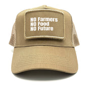 Trucker Mesh Cap mit Patch - No Farmers no Food no Future - Farbwahl | Unisex | OneSize durch verstellbaren Klipp-Verschluss