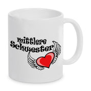 Tasse mit Motiv - Mittlere Schwester