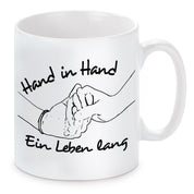 Tasse mit Motiv - Hand in Hand ein Leben lang