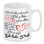 Tasse mit Motiv - Wenn ich wählen müsste zwischen Dich zu lieben und zu atmen würde ich meinen letzten Atem...