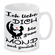 Tasse mit Motiv - Ich liebe Dich bis zum Mond und zurück!