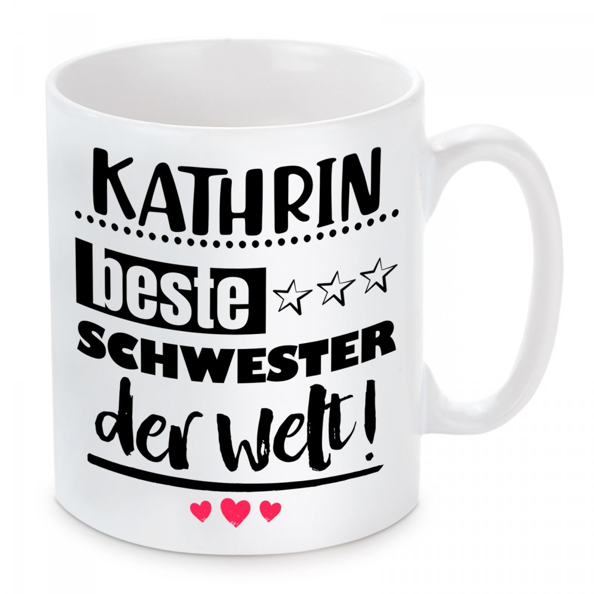 personalisierte Tasse mit Motiv - "Wunschname" beste Schwester der Welt!