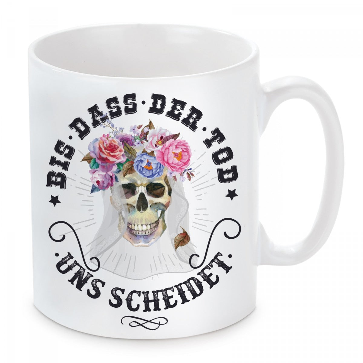2er Set Tassen mit Motiv - Bis dass der Tod uns scheidet