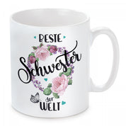Tasse mit Motiv - Beste Schwester der Welt