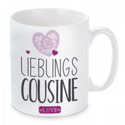 Tasse mit Motiv - Lieblingscousine LOVE