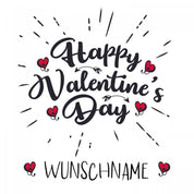 personalisierte Tasse mit Motiv - Happy Valentine's Day "Wunschname"
