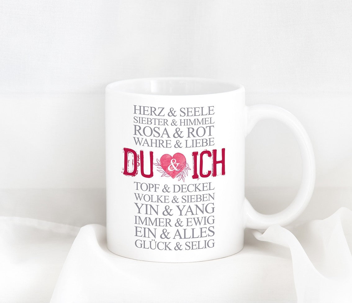 Tasse mit Motiv - Du & Ich