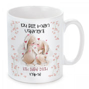 personalisierte Tasse mit Motiv - Du bist mein Valentin! Ich liebe Dich "Wunschname"
