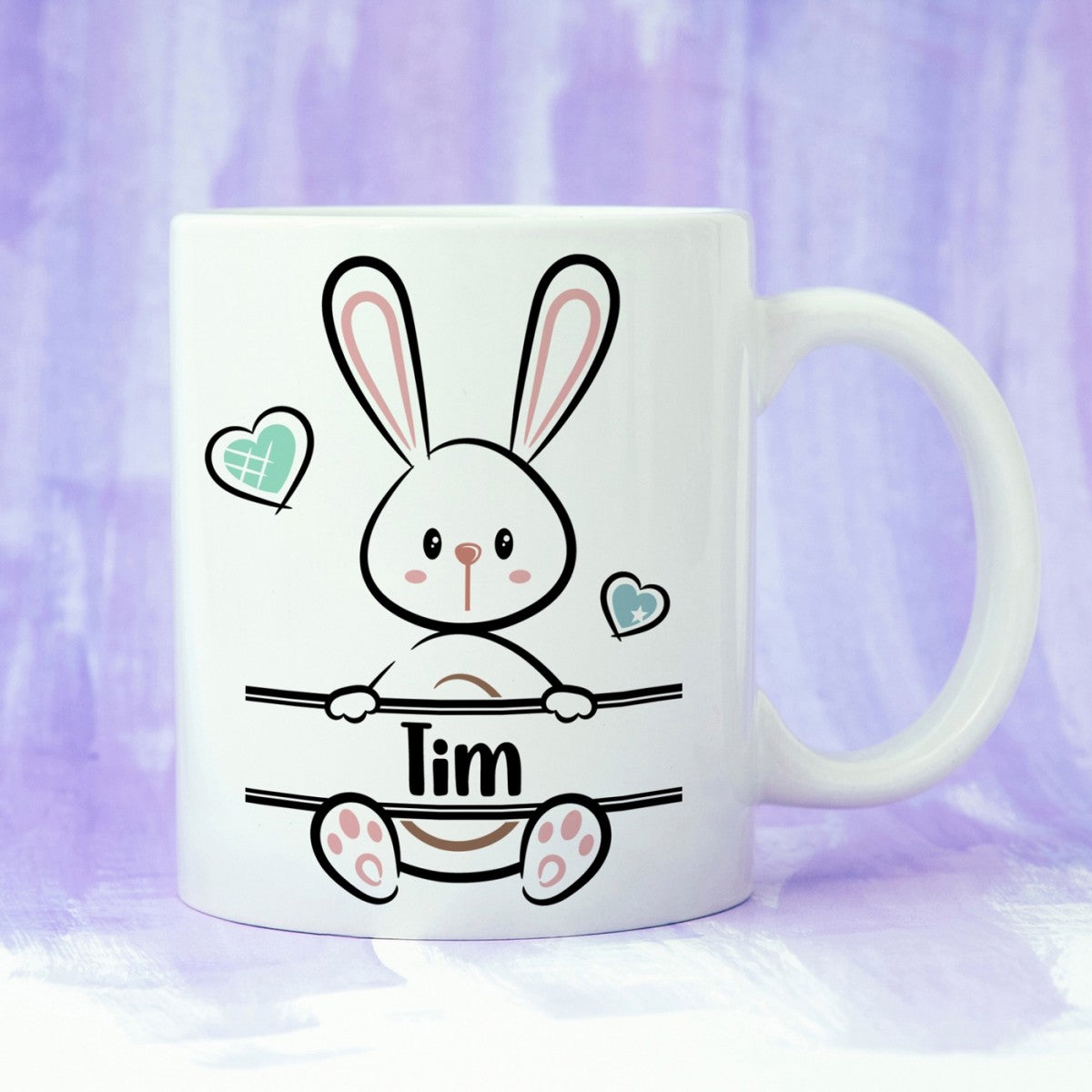 personalisierte Tasse mit Motiv - "Wunschname" Osterhäschen