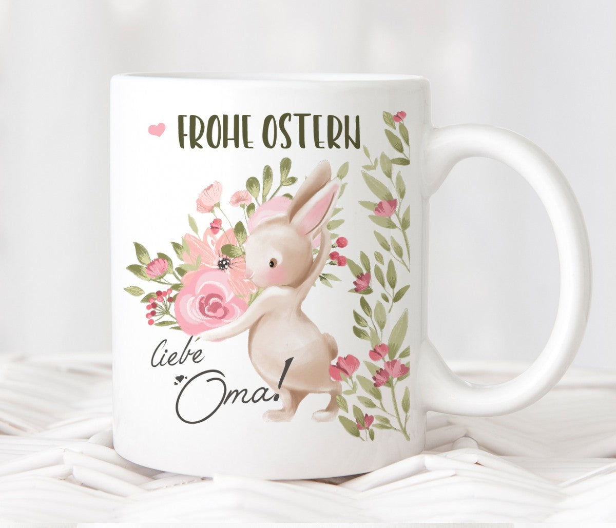 Tasse mit Motiv - Frohe Ostern liebe Oma!