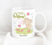 personalisierte Tasse mit Motiv - Frohe Ostern! "Wunschtext"