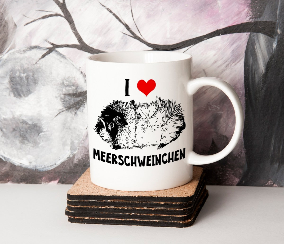 Tasse mit Motiv - Ich liebe Meerschweinchen