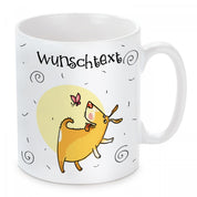 personalisierte Tasse mit Motiv - Hund "Wunschtext"